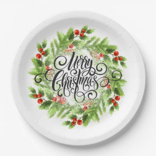 Weihnachtsfeier-Papierteller Pappteller
