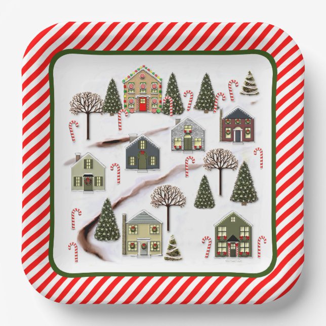 Weihnachtsfeier Pappteller (Vorderseite)