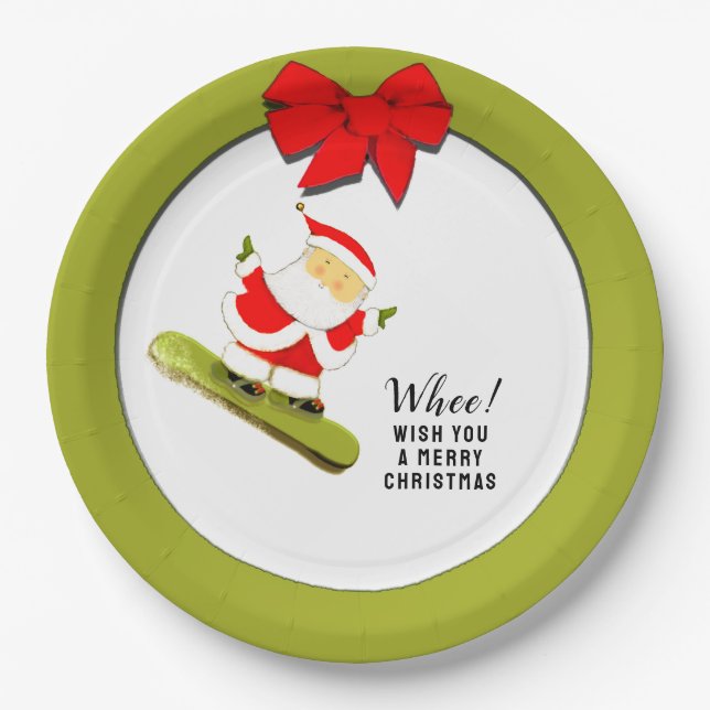 Weihnachtsfeier Pappteller (Vorderseite)