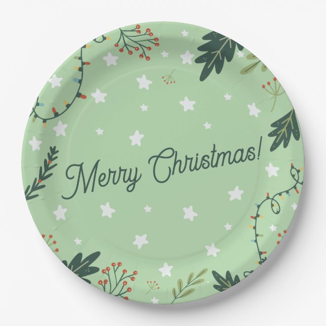 Weihnachtsfeier Pappteller (Vorderseite)