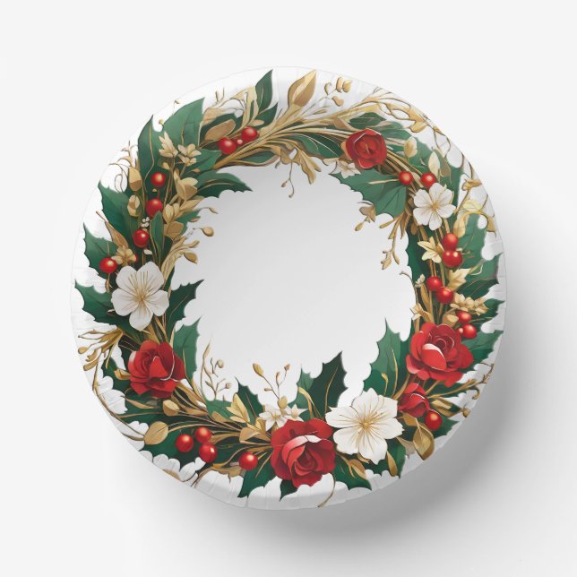 Weihnachtsfeier Pappteller (Vorderseite)