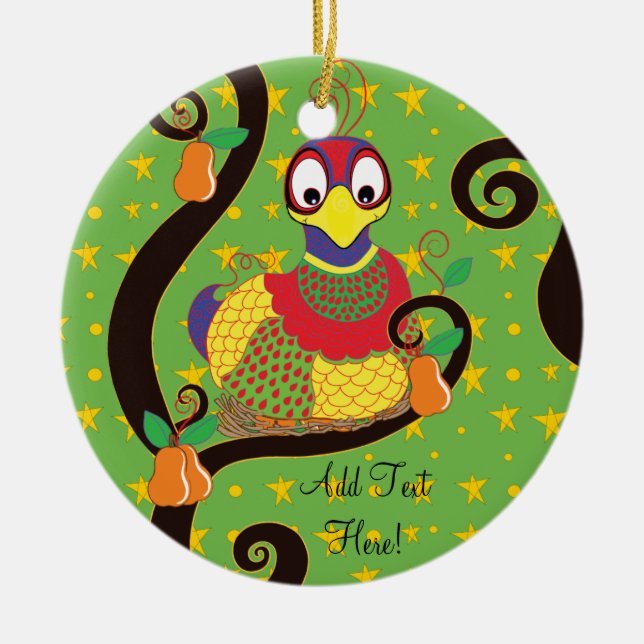 Weihnachtsfeier personalisieren keramik ornament (Vorne)