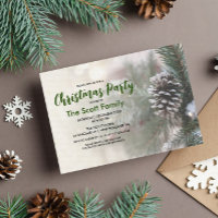 Weihnachtsfeier Pine Cone Einladung