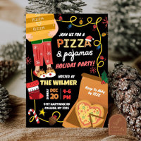 Weihnachtsfeier Pizza und Pajamas Feiertag