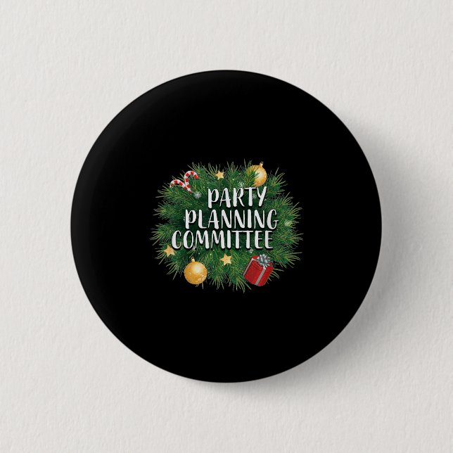 Weihnachtsfeier Planungs-Shirts & Bekleidung _ Rot Button (Vorderseite)