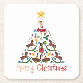 Weihnachtsfeier Rechteckiger Pappuntersetzer