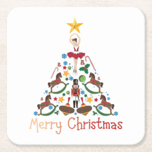 Weihnachtsfeier Rechteckiger Pappuntersetzer