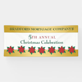 Weihnachtsfeier Red Poinsettia Banner