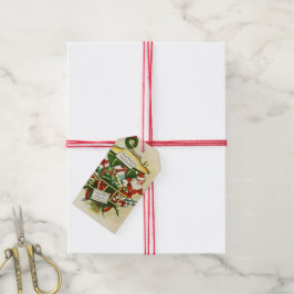 Weihnachtsfeier Retro Weihnachtsmann Name hinzufüg Geschenkanhänger