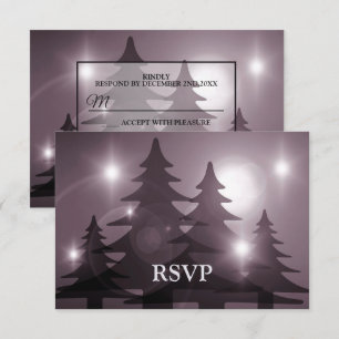 Weihnachtsfeier Rosa Bäume Feiertag Winter Rustika RSVP Karte