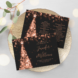 Weihnachtsfeier Rose Gold Wedding Program Einladung