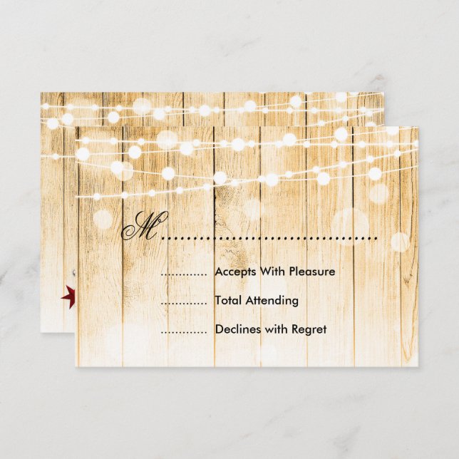 Weihnachtsfeier RSVP Tree Lights Ribbon (Vorne/Hinten)
