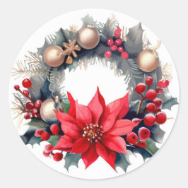 Weihnachtsfeier Runder Aufkleber