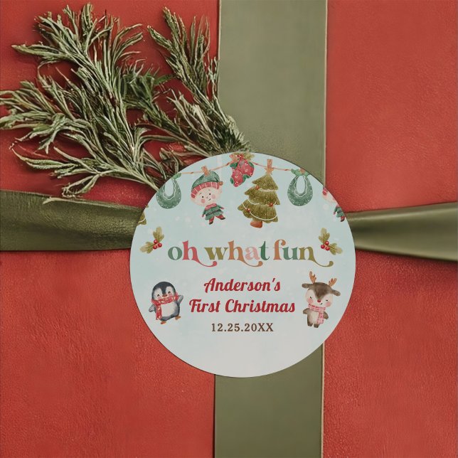 Weihnachtsfeier Runder Aufkleber (Von Creator hochgeladen)