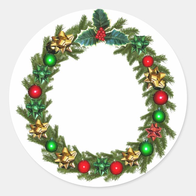 Weihnachtsfeier Runder Aufkleber (Vorderseite)