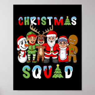 Weihnachtsfeier Santa Reindeer Elf Jungen Mädchen  Poster