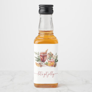 Weihnachtsfeier Spirituosenetikett Alkoholflaschenetikett