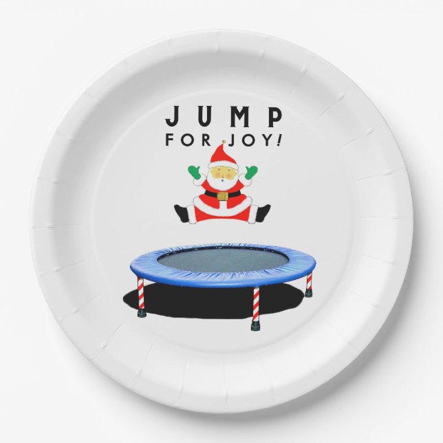 Weihnachtsfeier Trampolin Pappteller (Vorderseite)
