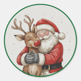 Weihnachtsfeier und Bierherz - Trending Now Runder Aufkleber