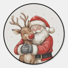 Weihnachtsfeier und Bierherz - Trending Now Runder Aufkleber