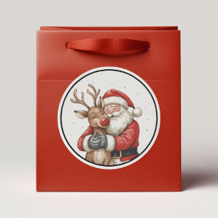 Weihnachtsfeier und Bierherz - Trending Now Runder Aufkleber