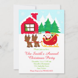 Weihnachtsfeier und Reindeer Einladung