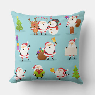Weihnachtsfeier und Snowman Rentier Weihnachtsfeie Kissen