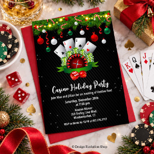 Weihnachtsfeier Vegas Casino Party Einladung