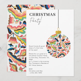 Weihnachtsfeier Vornehm Ornament Xmas Einladung