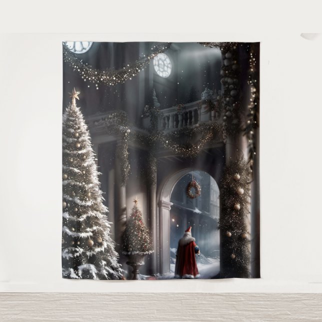 Weihnachtsfeier Weihnachten Magie Wand Kunst Wandteppich (Vorderseite)