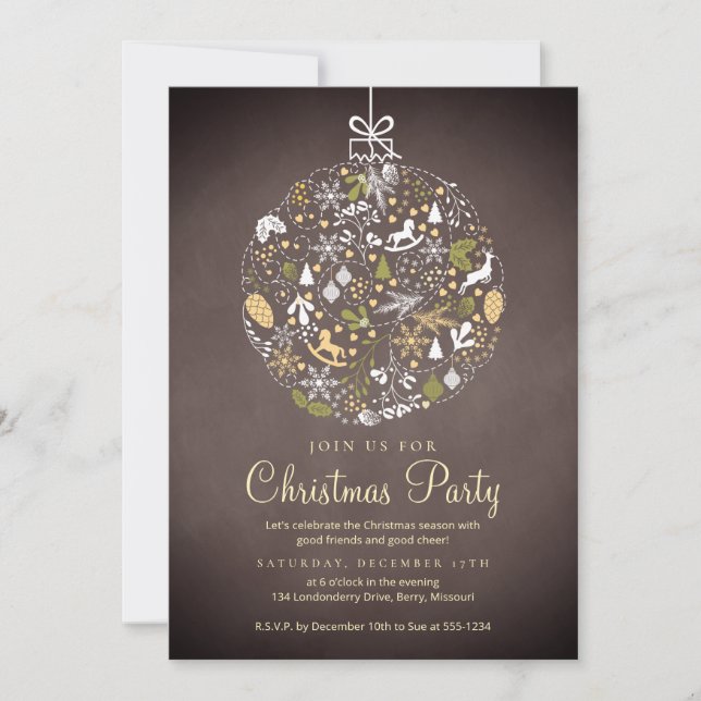 Weihnachtsfeier Weihnachten Party Einladung (Vorderseite)