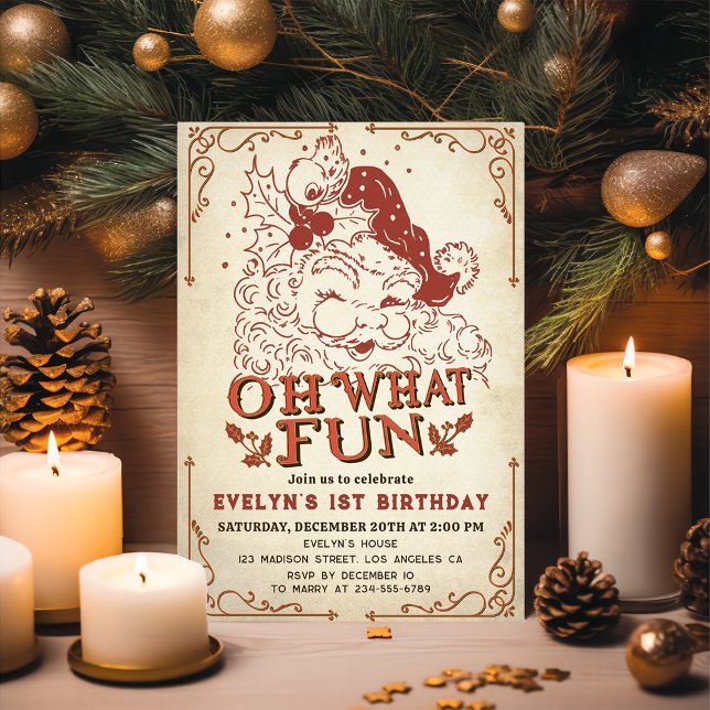 Weihnachtsfeier Weihnachten Weihnachtsmann Geburts Einladung (Von Creator hochgeladen)