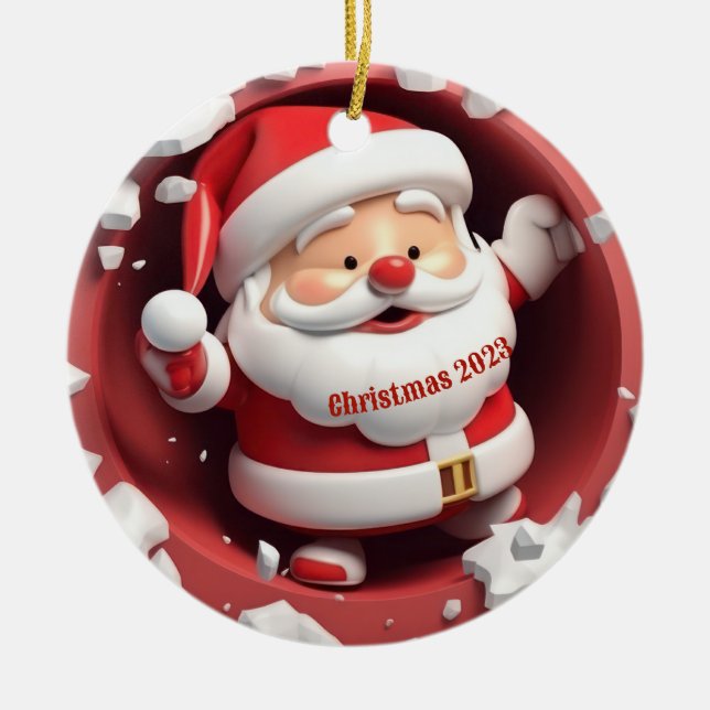 Weihnachtsfeier Weihnachts-Keramik Keramik Ornament (Vorne)