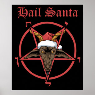 Weihnachtsfeier Weihnachtsfeiertag Ziege Satan Bap Poster