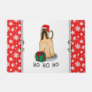 Weihnachtsfeier Weihnachtsmannmütze Afghanischer H Fußmatte