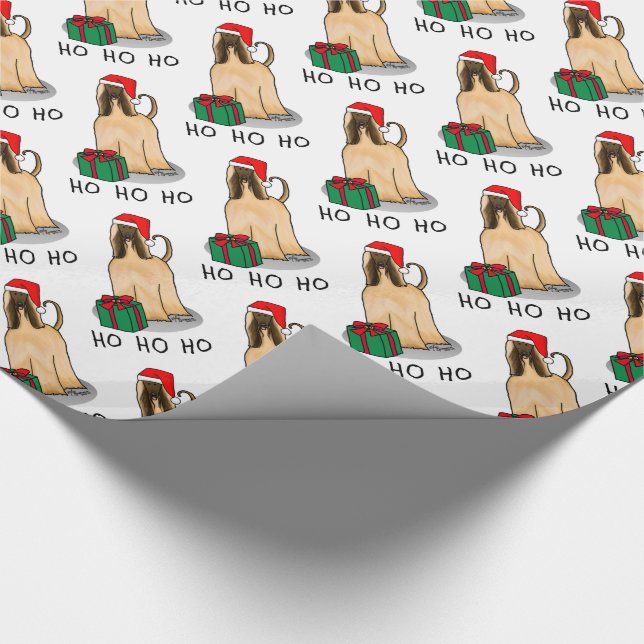 Weihnachtsfeier Weihnachtsmannmütze Afghanischer H Geschenkpapier (Ecke)