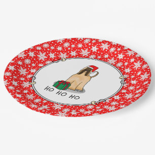 Weihnachtsfeier Weihnachtsmannmütze Afghanischer H Pappteller