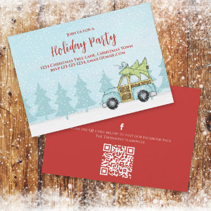 Weihnachtsfeier Winterfest QR-Code Einladung