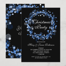 Weihnachtsfeier Wreath Blue