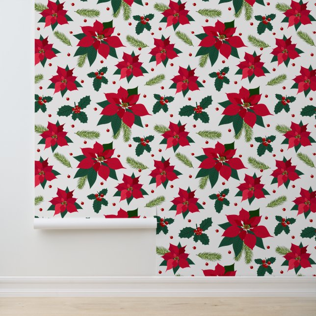 Weihnachtsfeierliche Blume Tapete (Anwendung)