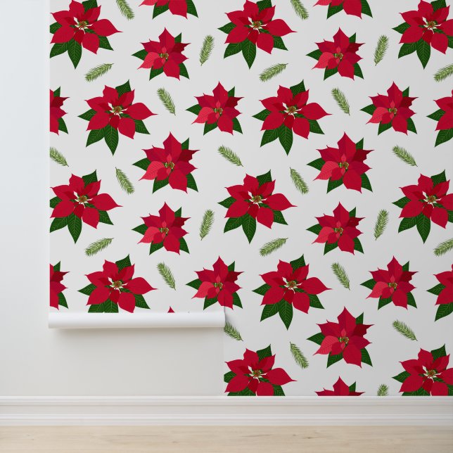 Weihnachtsfeierliche Blume Tapete (Anwendung)