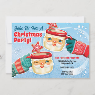 Weihnachtsfeierliche Party Einladung in Santa Tass