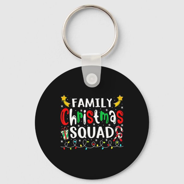 Weihnachtsfeierliche Weihnachtsmannmütze Crew Spaß Schlüsselanhänger (Vorderseite)