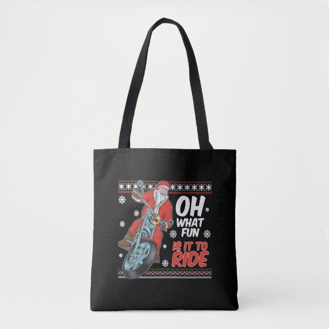 Weihnachtsfeierlichkeiten für Motorradfahrer Tasche (Vorderseite)