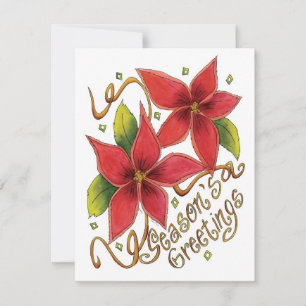 Weihnachtsfeierlichkeiten Poinsettia Einladung