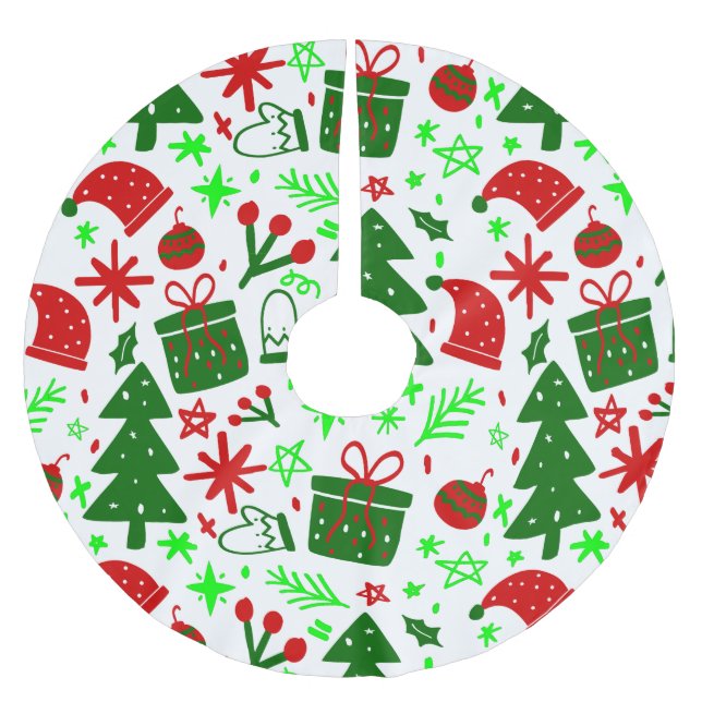 Weihnachtsfeierlichkeiten Polyester Weihnachtsbaumdecke (Vorderseite)