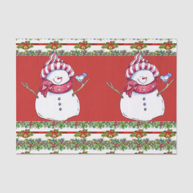 Weihnachtsfeierlichkeiten Seidenpapier (Vorderseite)