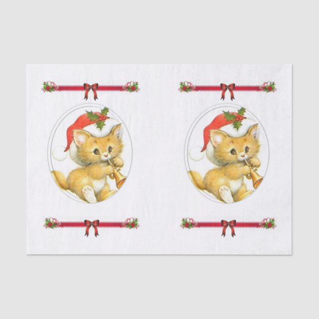 Weihnachtsfeierlichkeiten Seidenpapier (Vorderseite)