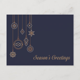 Weihnachtsfeiern der Marine und Gold Weihnachtsfei Postkarte