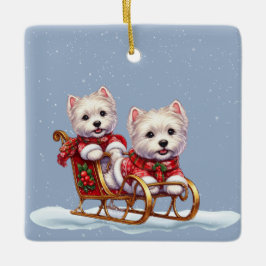 Weihnachtsfeiern in einem Sleigh Weihnachtsschmuck